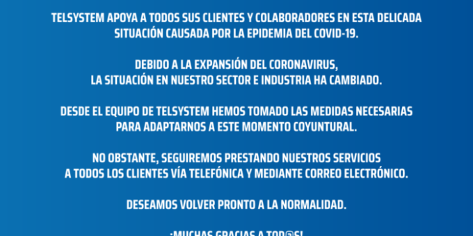 covid-telsystem comunicado-telsystem-covid-19